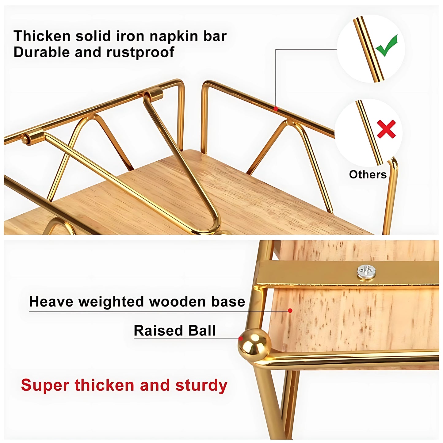 Modern Iron Napkin Holder - Design for Kitchen & Dining Table