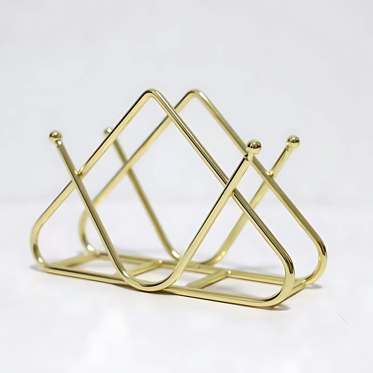 Gold Napkin Holder for Dining Table – Stable Base Tissue Organizer for Kitchen, Office & Restaurant Use