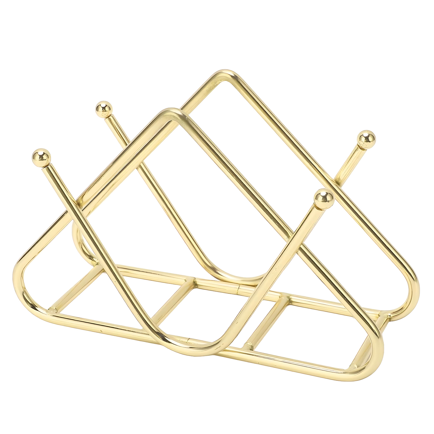 Gold Napkin Holder for Dining Table – Stable Base Tissue Organizer for Kitchen, Office & Restaurant Use