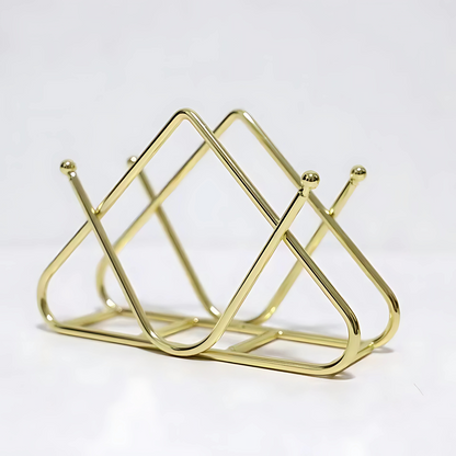 Gold Napkin Holder for Dining Table – Stable Base Tissue Organizer for Kitchen, Office & Restaurant Use